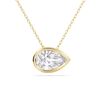 Picture of 1.5 Ct Lab-Grown Pear Diamond Solitaire Pendant in Solid Gold With 18 Inch Chain