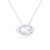 Picture of 1.5 Ct Lab-Grown Pear Diamond Solitaire Pendant in Solid Gold With 18 Inch Chain