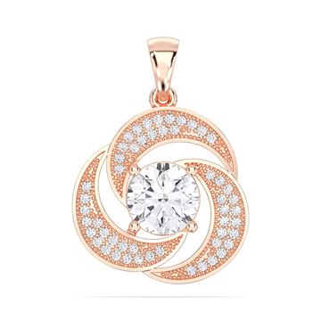Picture of 1.5 Ct Lab-Grown Round Diamond Fashion Pendant in Solid Gold With 18 Inch Chain