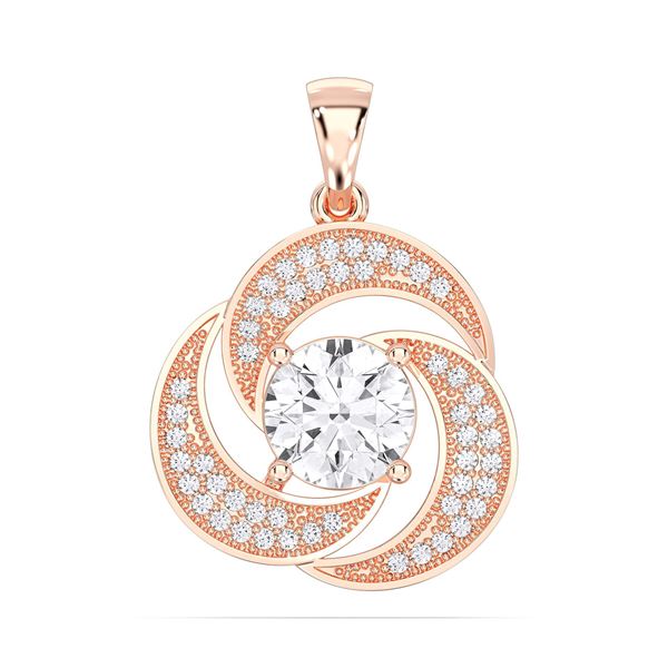 Picture of 1.5 Ct Lab-Grown Round Diamond Fashion Pendant in Solid Gold With 18 Inch Chain