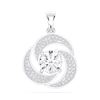 Picture of 1.5 Ct Lab-Grown Round Diamond Fashion Pendant in Solid Gold With 18 Inch Chain