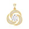 Picture of 1.5 Ct Lab-Grown Round Diamond Fashion Pendant in Solid Gold With 18 Inch Chain