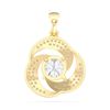 Picture of 1.5 Ct Lab-Grown Round Diamond Fashion Pendant in Solid Gold With 18 Inch Chain