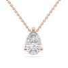 Picture of 1.00 Ct Lab-Grown Pear Diamond Solitaire Pendant in Solid Gold With 18 Inch Chain