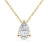 Picture of 1.00 Ct Lab-Grown Pear Diamond Solitaire Pendant in Solid Gold With 18 Inch Chain