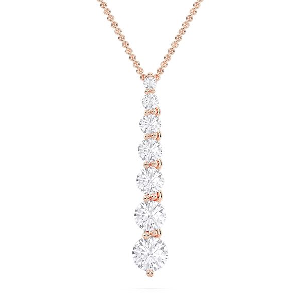 Picture of 1.5 Ct Lab-Grown Round Diamond Fashion Pendant in Solid Gold With 18 Inch Chain