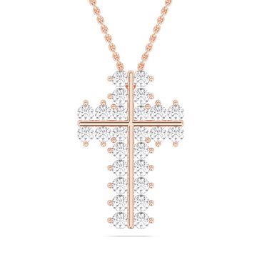 Picture of 1.00 Ct Lab-Grown Round Diamond Fashion Pendant in Solid Gold With 18 Inch Chain