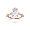 Picture of 4.35 Ct Oval Cut & Round Brilliant Cut Lab-Grown Diamond Engagement Ring in Solid Gold For Women