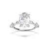 Picture of 4.35 Ct Oval Cut & Round Brilliant Cut Lab-Grown Diamond Engagement Ring in Solid Gold For Women