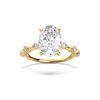 Picture of 4.35 Ct Oval Cut & Round Brilliant Cut Lab-Grown Diamond Engagement Ring in Solid Gold For Women