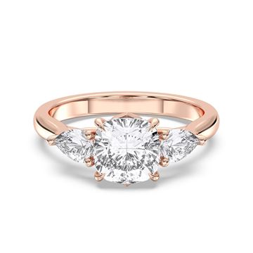Picture of 2.69 Ct Round Cut Lab-Grown Diamond 3-Stone Ring in Solid Gold For Women