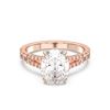 Picture of 3.58 Ct Oval Cut Lab-Grown Diamond Solitaire Ring in Solid Gold For Women