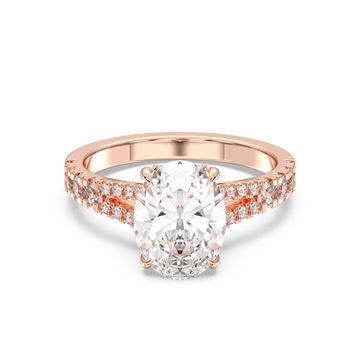 Picture of 3.58 Ct Oval Cut Lab-Grown Diamond Solitaire Ring in Solid Gold For Women