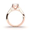 Picture of Emarald Cut 1.00 Ct Lab Grown Diamond Solitaire Ring in Solid Gold For Women