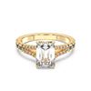 Picture of 3.57 Ct Emerald Cut Lab-Grown Diamond Solitaire Ring in Solid Gold For Women
