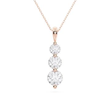 Picture of 1.50 Ct Lab-Grown Round Diamond Pendant in Solid Gold With 18 Inch Chain