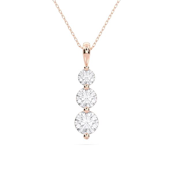 Picture of 1.50 Ct Lab-Grown Round Diamond Pendant in Solid Gold With 18 Inch Chain