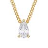 Picture of 1.09 Ct Lab-Grown Pear Diamond Solitaire Pendant in Solid Gold With 18 Inch Chain