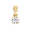 Picture of 0.3 Ct Lab-Grown Round Diamond Solitaire Pendant in Solid Gold With 18 Inch Chain