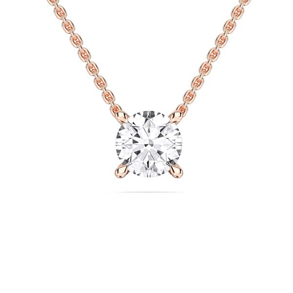 Picture of 1.50 Ct Lab-Grown Round Diamond Solitaire Pendant in Solid Gold With 18 Inch Chain