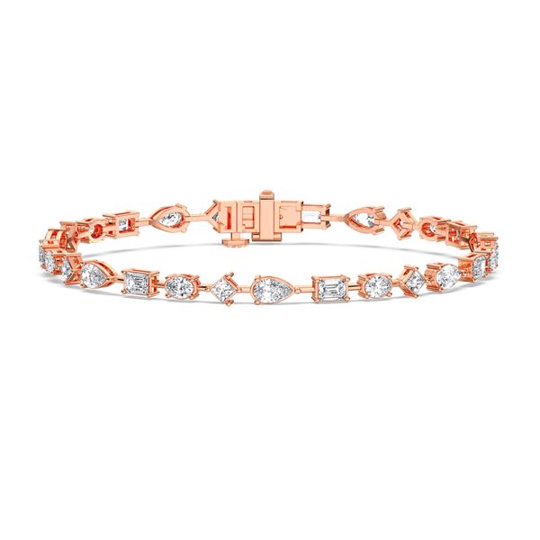 Picture of 5.00 Ct Multi Shape Lab Grown Diamond 7 inch Tennis Bracelet