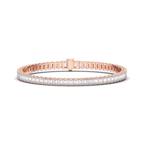 Picture of 5.00 Ct Emerald Cut Lab Grown Diamond 7 inch Tennis Bracelet