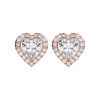 Picture of 2.50 Carat FG/VS Heart Shape Lab Grown Diamond Stud Earring Made in Solid Gold