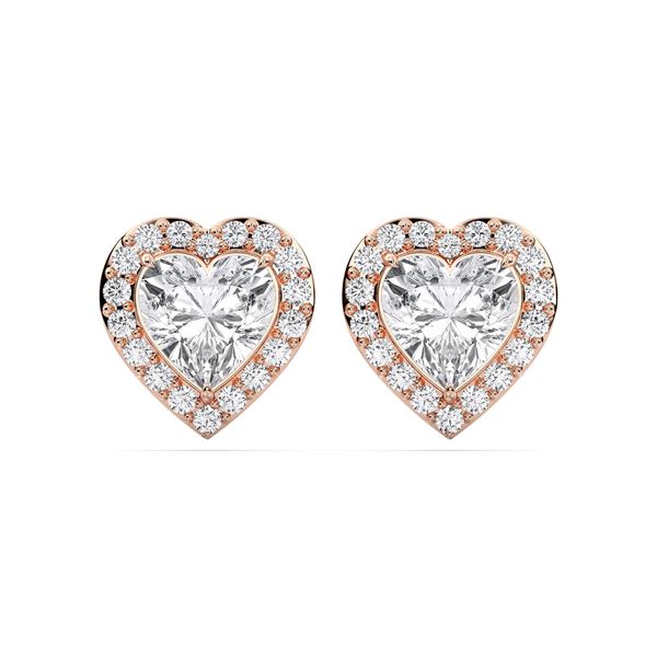 Picture of 2.50 Carat FG/VS Heart Shape Lab Grown Diamond Stud Earring Made in Solid Gold