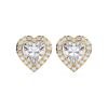 Picture of 2.50 Carat FG/VS Heart Shape Lab Grown Diamond Stud Earring Made in Solid Gold
