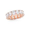 Picture of 10.00 Ct Oval Cut Lab-Grown Diamond Eternity Wedding Band in Solid Gold For Women