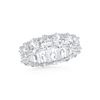 Picture of 10.00 Ct Oval Cut Lab-Grown Diamond Eternity Wedding Band in Solid Gold For Women