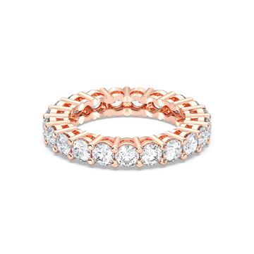 Picture of 3.00 Ct Round Cut Lab-Grown Diamond Eternity Wedding Band in Solid Gold For Women