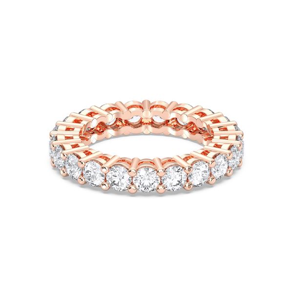 Picture of 3.00 Ct Round Cut Lab-Grown Diamond Eternity Wedding Band in Solid Gold For Women