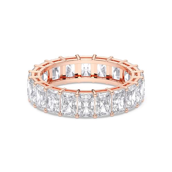 Picture of 4 Ct Radiant Cut Lab-Grown Diamond Eternity Wedding Band in Solid Gold For Women
