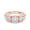Picture of 3.00 Ct Round Cut Lab-Grown Diamond 3-Stone Ring in Solid Gold For Women