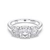 Picture of 3.00 Ct Round Cut Lab-Grown Diamond 3-Stone Ring in Solid Gold For Women