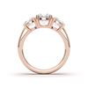 Picture of 3.00 Ct Round Cut Lab-Grown Diamond 3-Stone Ring in Solid Gold For Women