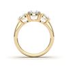 Picture of 3.00 Ct Round Cut Lab-Grown Diamond 3-Stone Ring in Solid Gold For Women